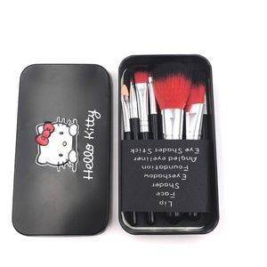 HELLO KITTY BLACK TIN W/ OMBRE MAKEUP BRUSHES